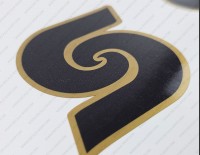 Sea Craft Boat V2 Logo Gold Decals 18.5" x 3" 2pcs.